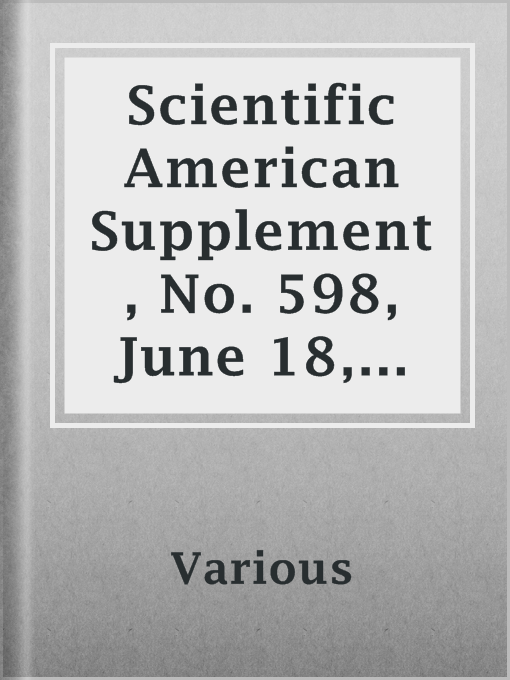 Title details for Scientific American Supplement, No. 598, June 18, 1887 by Various - Available
